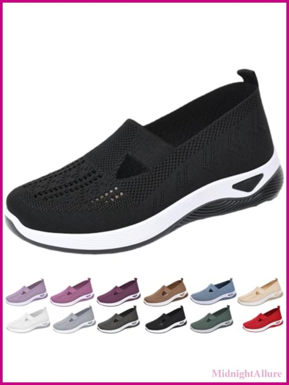 Women's Orthopedic Walking Shoes - Breathable Woven Mesh, Non-Slip, Arch